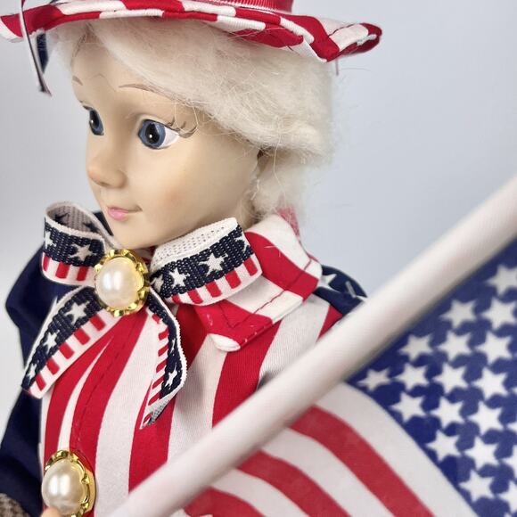 Cynthia Rowley 28" Flag Patriotic Elf Doll Americana July 4th Figure Set Of 2 - Picture 16 of 16